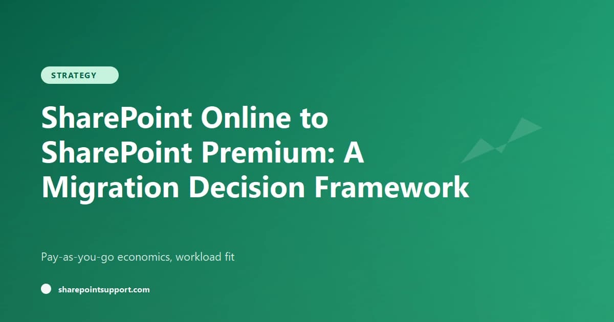 SharePoint Online to Premium: Migration Framework - Strategy guide by SharePoint Support