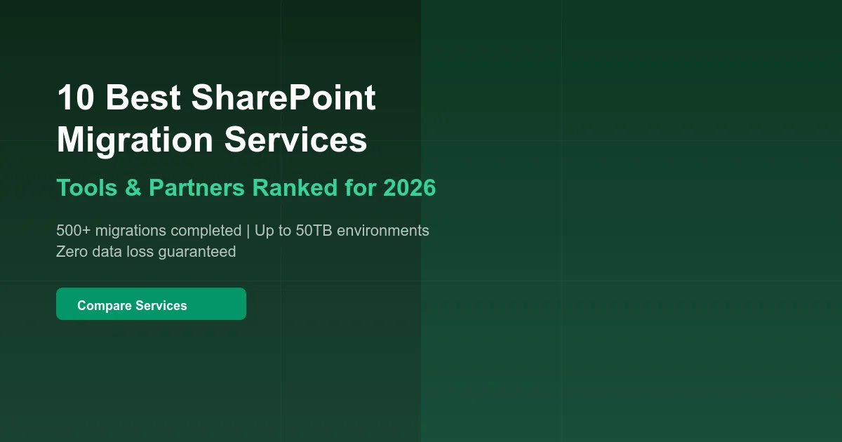 10 Best SharePoint Migration Services & Tools for Enterprise in 2026 - Comparison guide by SharePoint Support