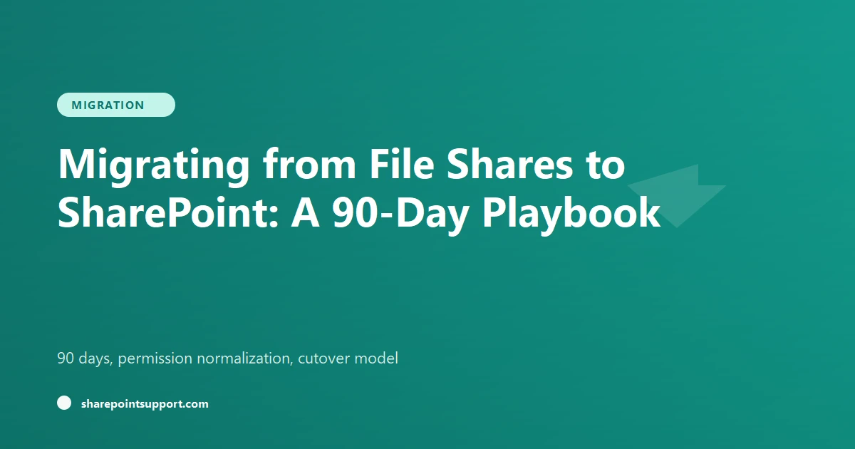 Migrating from File Shares to SharePoint: A 90-Day Playbook