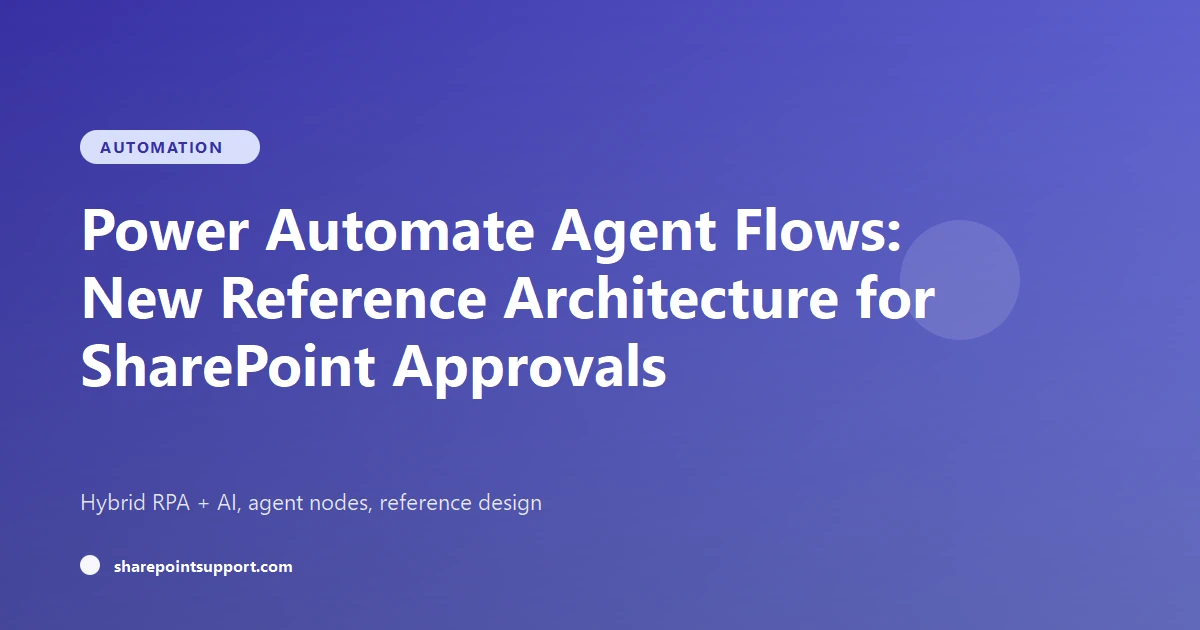 Power Automate Agent Flows for SharePoint Approvals
