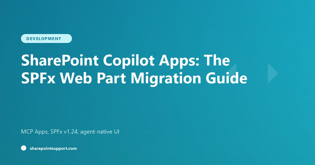 SharePoint Copilot Apps: The SPFx Web Part Migration Guide