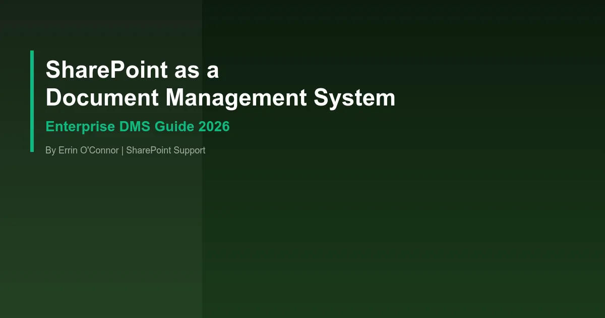 SharePoint as a Document Management System (DMS): The... — SPS