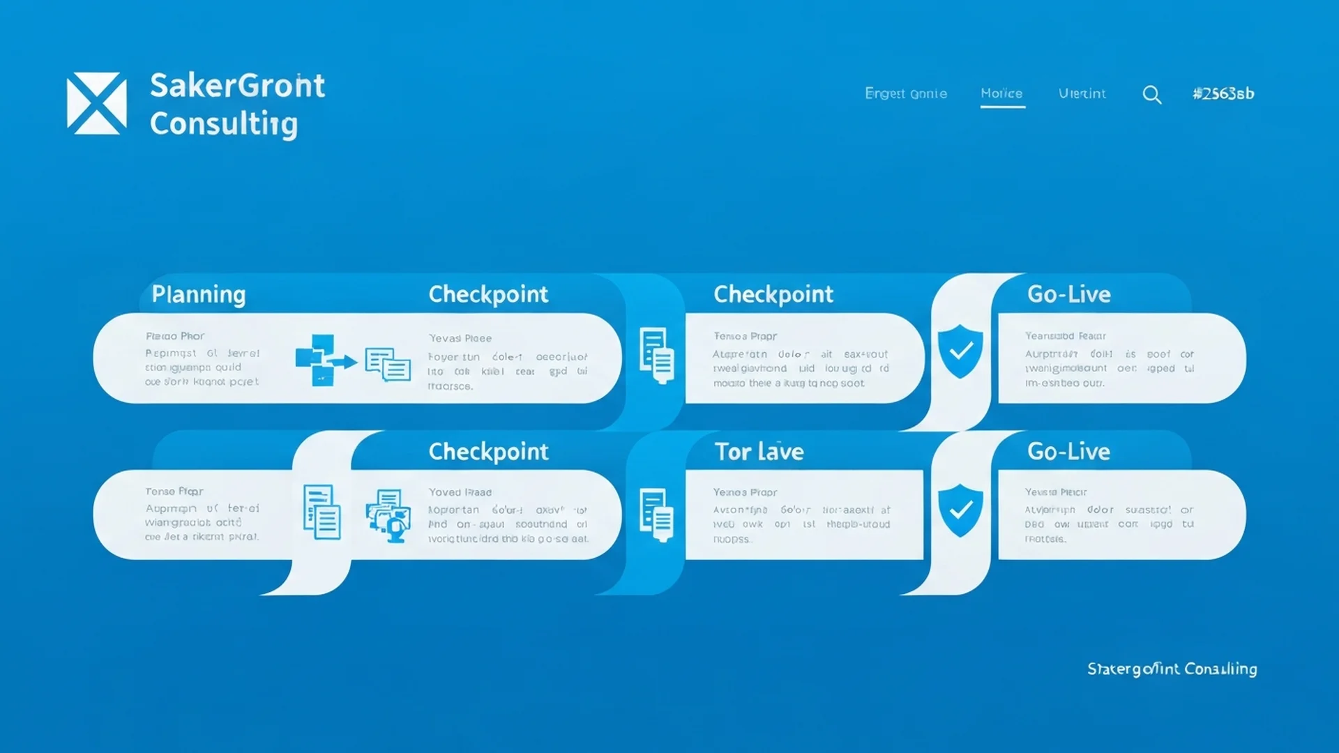 SharePoint migration workflow diagram illustrating assessment, planning, pilot migration, and full cutover phases with data validation checkpoints
